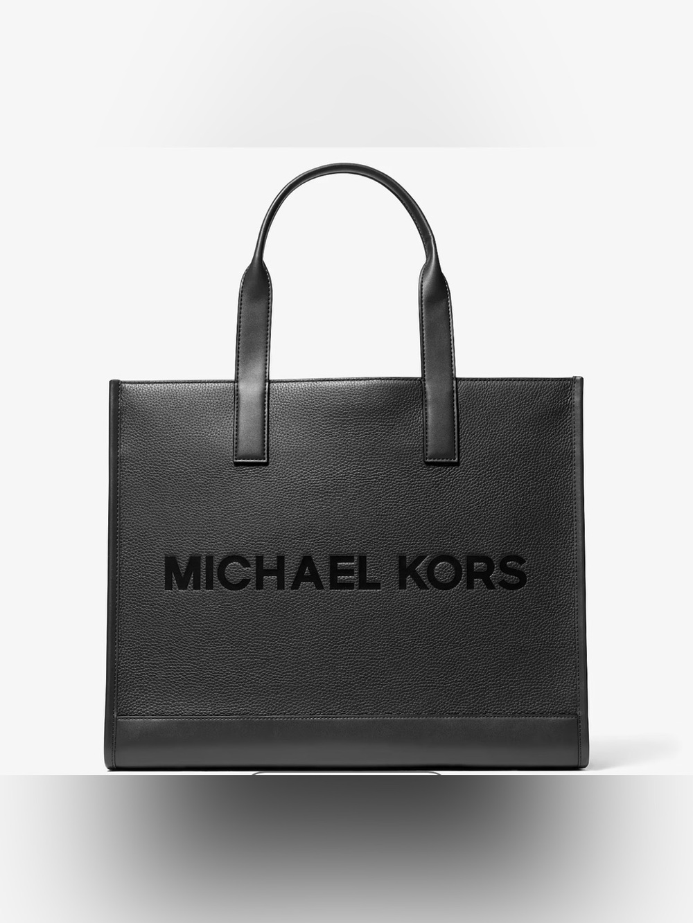 Cooper Logo Embossed Pebbled Leather Tote